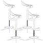 Dinning Room Modern Plastic Barstool Rotating Lifting Macron Bar Stool with Backrests White 4 Piece Set Clearhalo 'Bar Furniture' 'Bar Stools' 'bar_stools' 'furn' 'furn_bar_stools' 'furniture_bar_stools' 'Kitchen & Dining Furniture' 'kitchen&dining_furn' 'kitchen' 'kitchen_furn' Furniture' 4290242