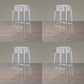 Nordic Style Stackable Barstool Transparent Plastic Bar Stool for Dinning Room Clear 4 Piece Set Bar Stool(30"H) Clearhalo 'Bar Furniture' 'Bar Stools' 'bar_stools' 'furn' 'furn_bar_stools' 'furniture_bar_stools' 'Kitchen & Dining Furniture' 'kitchen&dining_furn' 'kitchen' 'kitchen_furn' Furniture' 4290247
