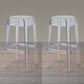 Nordic Style Stackable Barstool Transparent Plastic Bar Stool for Dinning Room Clear 2 Piece Set Bar Stool(30"H) Clearhalo 'Bar Furniture' 'Bar Stools' 'bar_stools' 'furn' 'furn_bar_stools' 'furniture_bar_stools' 'Kitchen & Dining Furniture' 'kitchen&dining_furn' 'kitchen' 'kitchen_furn' Furniture' 4290250