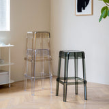 Nordic Style Stackable Barstool Transparent Plastic Bar Stool for Dinning Room Clearhalo 'Bar Furniture' 'Bar Stools' 'bar_stools' 'furn' 'furn_bar_stools' 'furniture_bar_stools' 'Kitchen & Dining Furniture' 'kitchen&dining_furn' 'kitchen' 'kitchen_furn' Furniture' 4290251