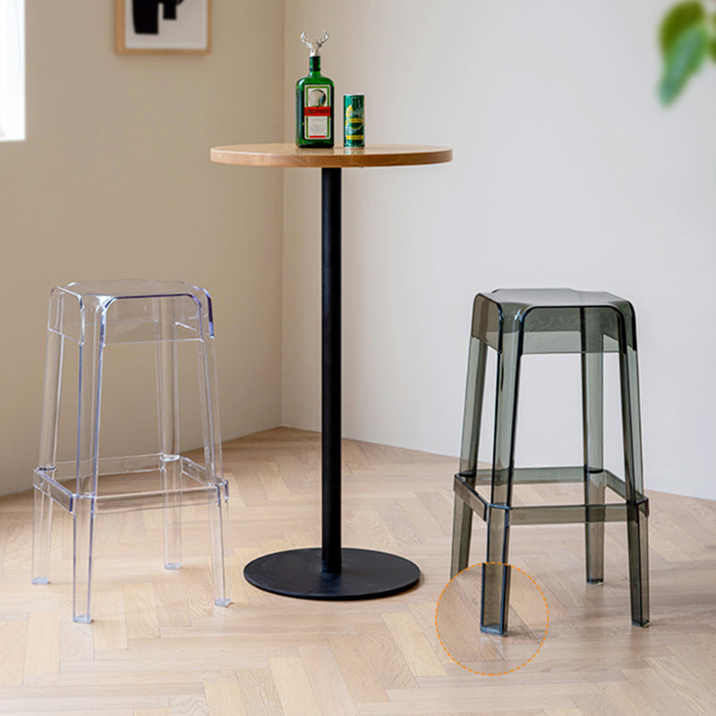 Nordic Style Stackable Barstool Transparent Plastic Bar Stool for Dinning Room Clearhalo 'Bar Furniture' 'Bar Stools' 'bar_stools' 'furn' 'furn_bar_stools' 'furniture_bar_stools' 'Kitchen & Dining Furniture' 'kitchen&dining_furn' 'kitchen' 'kitchen_furn' Furniture' 4290252