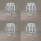 Nordic Style Stackable Barstool Transparent Plastic Bar Stool for Dinning Room Clear 4 Piece Set Counter Stool(26"H) Clearhalo 'Bar Furniture' 'Bar Stools' 'bar_stools' 'furn' 'furn_bar_stools' 'furniture_bar_stools' 'Kitchen & Dining Furniture' 'kitchen&dining_furn' 'kitchen' 'kitchen_furn' Furniture' 4290253