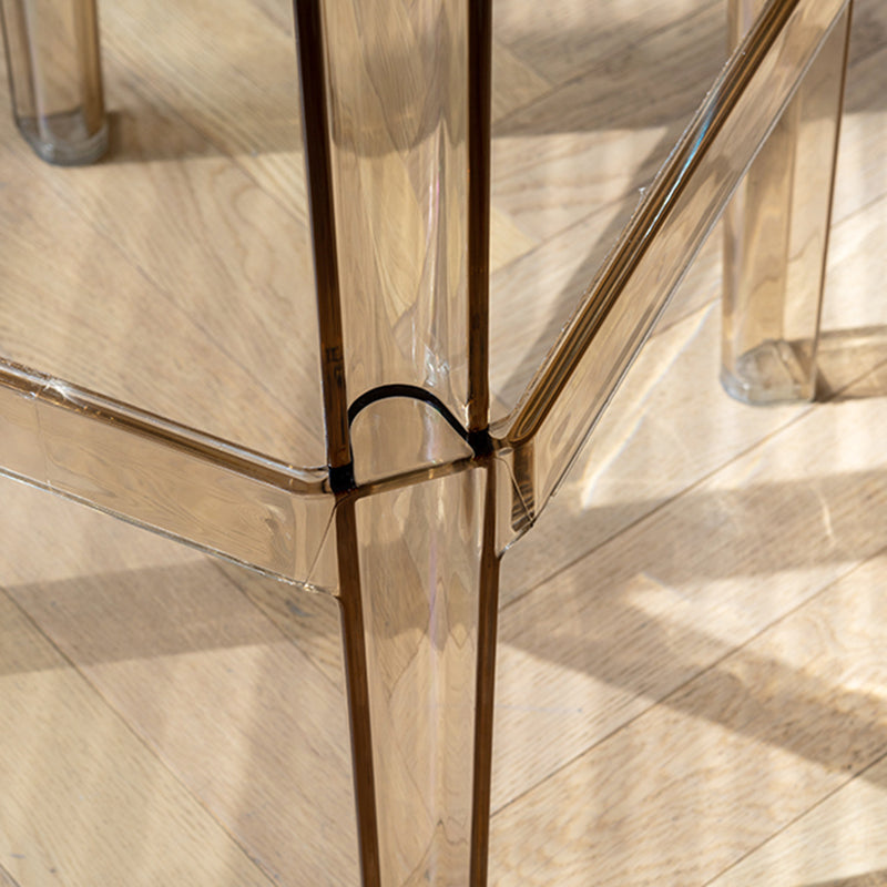 Nordic Style Stackable Barstool Transparent Plastic Bar Stool for Dinning Room Clearhalo 'Bar Furniture' 'Bar Stools' 'bar_stools' 'furn' 'furn_bar_stools' 'furniture_bar_stools' 'Kitchen & Dining Furniture' 'kitchen&dining_furn' 'kitchen' 'kitchen_furn' Furniture' 4290259