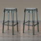 Nordic Style Stackable Barstool Transparent Plastic Bar Stool for Dinning Room Smoke Gray 2 Piece Set Bar Stool(30"H) Clearhalo 'Bar Furniture' 'Bar Stools' 'bar_stools' 'furn' 'furn_bar_stools' 'furniture_bar_stools' 'Kitchen & Dining Furniture' 'kitchen&dining_furn' 'kitchen' 'kitchen_furn' Furniture' 4290263