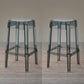 Nordic Style Stackable Barstool Transparent Plastic Bar Stool for Dinning Room Smoke Gray 2 Piece Set Counter Stool(26"H) Clearhalo 'Bar Furniture' 'Bar Stools' 'bar_stools' 'furn' 'furn_bar_stools' 'furniture_bar_stools' 'Kitchen & Dining Furniture' 'kitchen&dining_furn' 'kitchen' 'kitchen_furn' Furniture' 4290266