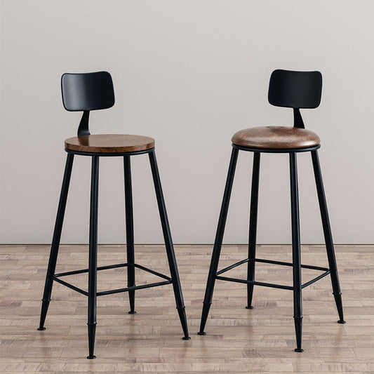 Industrial Style Barstool Indoor Metal 4 Legs Bar Stool for Coffee Shop Clearhalo 'Bar Furniture' 'Bar Stools' 'bar_stools' 'furn' 'furn_bar_stools' 'furniture_bar_stools' 'Kitchen & Dining Furniture' 'kitchen&dining_furn' 'kitchen' 'kitchen_furn' Furniture' 4290275