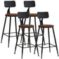 Industrial Style Barstool Indoor Metal 4 Legs Bar Stool for Coffee Shop 4 Piece Set Non-Upholstered Counter Stool(26"H) Clearhalo 'Bar Furniture' 'Bar Stools' 'bar_stools' 'furn' 'furn_bar_stools' 'furniture_bar_stools' 'Kitchen & Dining Furniture' 'kitchen&dining_furn' 'kitchen' 'kitchen_furn' Furniture' 4290276
