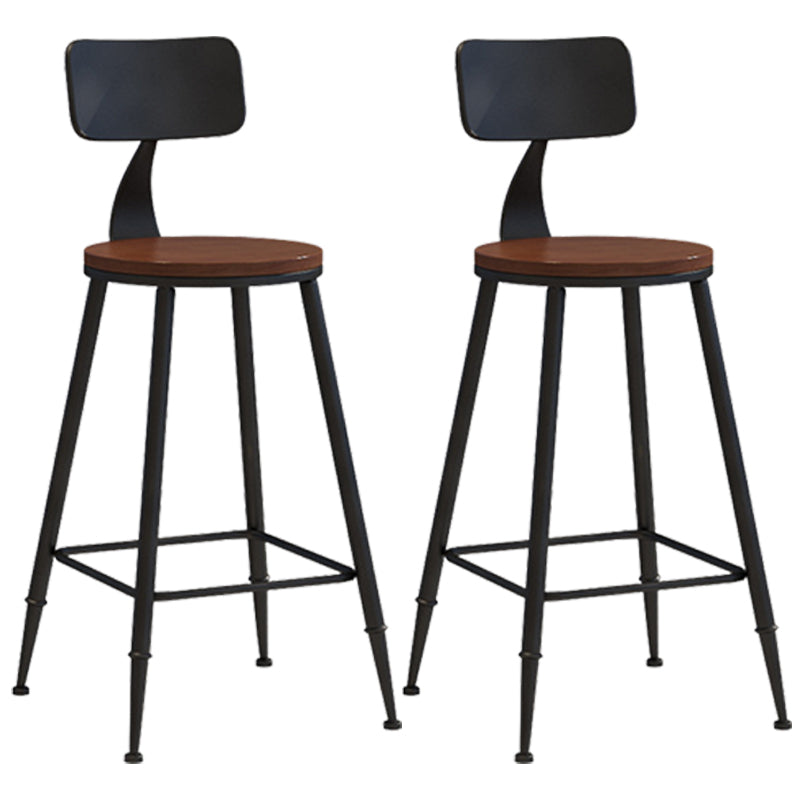 Industrial Style Barstool Indoor Metal 4 Legs Bar Stool for Coffee Shop 2 Piece Set Non-Upholstered Counter Stool(26"H) Clearhalo 'Bar Furniture' 'Bar Stools' 'bar_stools' 'furn' 'furn_bar_stools' 'furniture_bar_stools' 'Kitchen & Dining Furniture' 'kitchen&dining_furn' 'kitchen' 'kitchen_furn' Furniture' 4290279