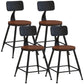 Industrial Style Barstool Indoor Metal 4 Legs Bar Stool for Coffee Shop 4 Piece Set Non-Upholstered Short Stool(18"H) Clearhalo 'Bar Furniture' 'Bar Stools' 'bar_stools' 'furn' 'furn_bar_stools' 'furniture_bar_stools' 'Kitchen & Dining Furniture' 'kitchen&dining_furn' 'kitchen' 'kitchen_furn' Furniture' 4290281