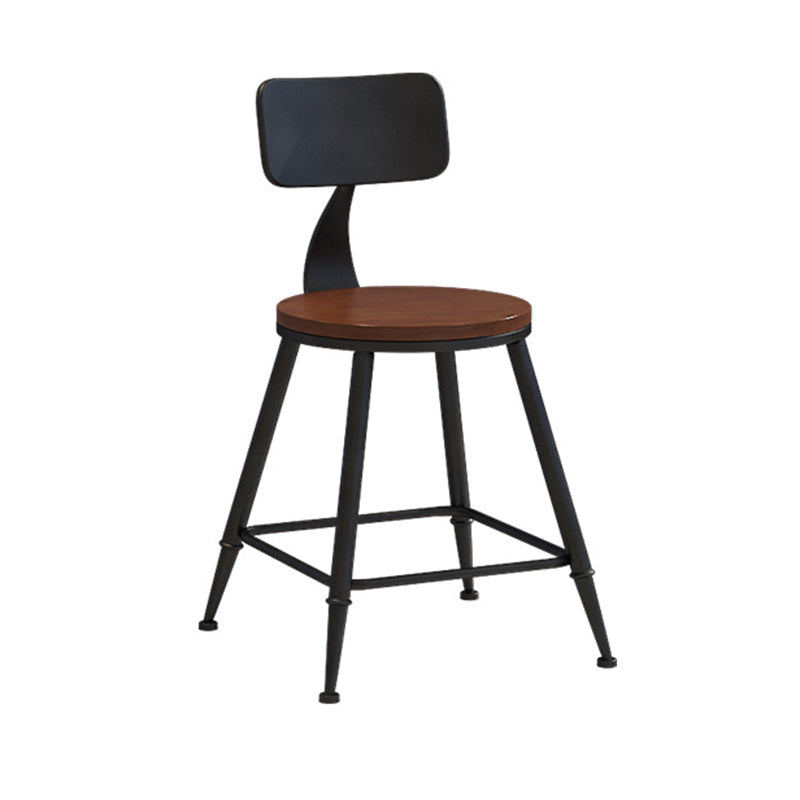 Industrial Style Barstool Indoor Metal 4 Legs Bar Stool for Coffee Shop 1 Piece Non-Upholstered Short Stool(18"H) Clearhalo 'Bar Furniture' 'Bar Stools' 'bar_stools' 'furn' 'furn_bar_stools' 'furniture_bar_stools' 'Kitchen & Dining Furniture' 'kitchen&dining_furn' 'kitchen' 'kitchen_furn' Furniture' 4290284