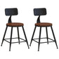 Industrial Style Barstool Indoor Metal 4 Legs Bar Stool for Coffee Shop 2 Piece Set Non-Upholstered Short Stool(18"H) Clearhalo 'Bar Furniture' 'Bar Stools' 'bar_stools' 'furn' 'furn_bar_stools' 'furniture_bar_stools' 'Kitchen & Dining Furniture' 'kitchen&dining_furn' 'kitchen' 'kitchen_furn' Furniture' 4290285