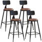 Industrial Style Barstool Indoor Metal 4 Legs Bar Stool for Coffee Shop 4 Piece Set Upholstered Counter Stool(26"H) Clearhalo 'Bar Furniture' 'Bar Stools' 'bar_stools' 'furn' 'furn_bar_stools' 'furniture_bar_stools' 'Kitchen & Dining Furniture' 'kitchen&dining_furn' 'kitchen' 'kitchen_furn' Furniture' 4290288