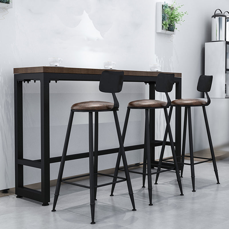 Industrial Style Barstool Indoor Metal 4 Legs Bar Stool for Coffee Shop Clearhalo 'Bar Furniture' 'Bar Stools' 'bar_stools' 'furn' 'furn_bar_stools' 'furniture_bar_stools' 'Kitchen & Dining Furniture' 'kitchen&dining_furn' 'kitchen' 'kitchen_furn' Furniture' 4290291
