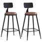 Industrial Style Barstool Indoor Metal 4 Legs Bar Stool for Coffee Shop 2 Piece Set Upholstered Counter Stool(26"H) Clearhalo 'Bar Furniture' 'Bar Stools' 'bar_stools' 'furn' 'furn_bar_stools' 'furniture_bar_stools' 'Kitchen & Dining Furniture' 'kitchen&dining_furn' 'kitchen' 'kitchen_furn' Furniture' 4290292