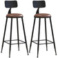 Industrial Style Barstool Indoor Metal 4 Legs Bar Stool for Coffee Shop 2 Piece Set Upholstered Bar Stool(30"H) Clearhalo 'Bar Furniture' 'Bar Stools' 'bar_stools' 'furn' 'furn_bar_stools' 'furniture_bar_stools' 'Kitchen & Dining Furniture' 'kitchen&dining_furn' 'kitchen' 'kitchen_furn' Furniture' 4290296