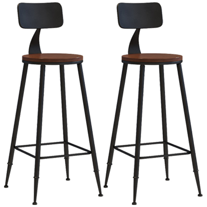 Industrial Style Barstool Indoor Metal 4 Legs Bar Stool for Coffee Shop 2 Piece Set Non-Upholstered Bar Stool(30"H) Clearhalo 'Bar Furniture' 'Bar Stools' 'bar_stools' 'furn' 'furn_bar_stools' 'furniture_bar_stools' 'Kitchen & Dining Furniture' 'kitchen&dining_furn' 'kitchen' 'kitchen_furn' Furniture' 4290299