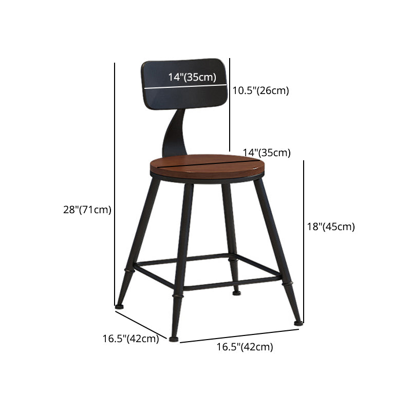 Industrial Style Barstool Indoor Metal 4 Legs Bar Stool for Coffee Shop Clearhalo 'Bar Furniture' 'Bar Stools' 'bar_stools' 'furn' 'furn_bar_stools' 'furniture_bar_stools' 'Kitchen & Dining Furniture' 'kitchen&dining_furn' 'kitchen' 'kitchen_furn' Furniture' 4290303