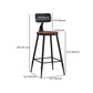 Industrial Style Barstool Indoor Metal 4 Legs Bar Stool for Coffee Shop Clearhalo 'Bar Furniture' 'Bar Stools' 'bar_stools' 'furn' 'furn_bar_stools' 'furniture_bar_stools' 'Kitchen & Dining Furniture' 'kitchen&dining_furn' 'kitchen' 'kitchen_furn' Furniture' 4290304