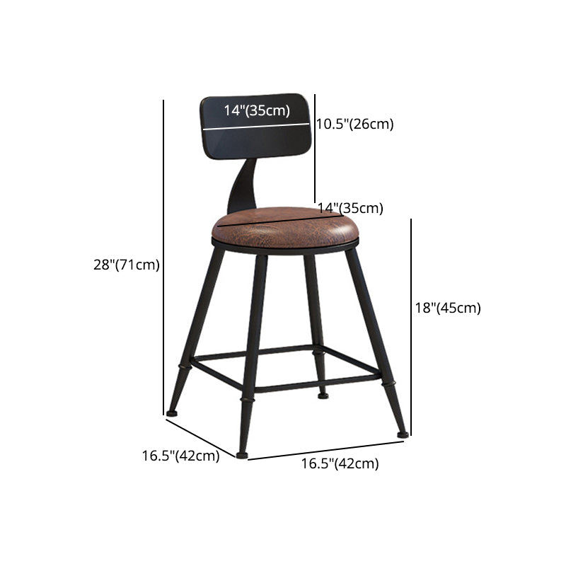 Industrial Style Barstool Indoor Metal 4 Legs Bar Stool for Coffee Shop Clearhalo 'Bar Furniture' 'Bar Stools' 'bar_stools' 'furn' 'furn_bar_stools' 'furniture_bar_stools' 'Kitchen & Dining Furniture' 'kitchen&dining_furn' 'kitchen' 'kitchen_furn' Furniture' 4290306
