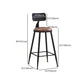 Industrial Style Barstool Indoor Metal 4 Legs Bar Stool for Coffee Shop Clearhalo 'Bar Furniture' 'Bar Stools' 'bar_stools' 'furn' 'furn_bar_stools' 'furniture_bar_stools' 'Kitchen & Dining Furniture' 'kitchen&dining_furn' 'kitchen' 'kitchen_furn' Furniture' 4290307