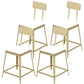Nordic Style Barstool Indoor Metal 4 Legs Bar Stool for Coffee Shop Gold 4 Piece Set Short Stool(18"H) Clearhalo 'Bar Furniture' 'Bar Stools' 'bar_stools' 'furn' 'furn_bar_stools' 'furniture_bar_stools' 'Kitchen & Dining Furniture' 'kitchen&dining_furn' 'kitchen' 'kitchen_furn' Furniture' 4290316