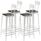 Nordic Style Barstool Indoor Metal 4 Legs Bar Stool for Coffee Shop White 4 Piece Set Bar Stool(30"H) Clearhalo 'Bar Furniture' 'Bar Stools' 'bar_stools' 'furn' 'furn_bar_stools' 'furniture_bar_stools' 'Kitchen & Dining Furniture' 'kitchen&dining_furn' 'kitchen' 'kitchen_furn' Furniture' 4290321