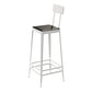 Nordic Style Barstool Indoor Metal 4 Legs Bar Stool for Coffee Shop White 1 Piece Bar Stool(30"H) Clearhalo 'Bar Furniture' 'Bar Stools' 'bar_stools' 'furn' 'furn_bar_stools' 'furniture_bar_stools' 'Kitchen & Dining Furniture' 'kitchen&dining_furn' 'kitchen' 'kitchen_furn' Furniture' 4290323