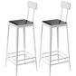 Nordic Style Barstool Indoor Metal 4 Legs Bar Stool for Coffee Shop White 2 Piece Set Bar Stool(30"H) Clearhalo 'Bar Furniture' 'Bar Stools' 'bar_stools' 'furn' 'furn_bar_stools' 'furniture_bar_stools' 'Kitchen & Dining Furniture' 'kitchen&dining_furn' 'kitchen' 'kitchen_furn' Furniture' 4290326