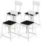 Nordic Style Barstool Indoor Metal 4 Legs Bar Stool for Coffee Shop White 4 Piece Set Short Stool(18"H) Clearhalo 'Bar Furniture' 'Bar Stools' 'bar_stools' 'furn' 'furn_bar_stools' 'furniture_bar_stools' 'Kitchen & Dining Furniture' 'kitchen&dining_furn' 'kitchen' 'kitchen_furn' Furniture' 4290327