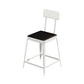 Nordic Style Barstool Indoor Metal 4 Legs Bar Stool for Coffee Shop White 1 Piece Short Stool(18"H) Clearhalo 'Bar Furniture' 'Bar Stools' 'bar_stools' 'furn' 'furn_bar_stools' 'furniture_bar_stools' 'Kitchen & Dining Furniture' 'kitchen&dining_furn' 'kitchen' 'kitchen_furn' Furniture' 4290328
