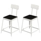 Nordic Style Barstool Indoor Metal 4 Legs Bar Stool for Coffee Shop White 2 Piece Set Short Stool(18"H) Clearhalo 'Bar Furniture' 'Bar Stools' 'bar_stools' 'furn' 'furn_bar_stools' 'furniture_bar_stools' 'Kitchen & Dining Furniture' 'kitchen&dining_furn' 'kitchen' 'kitchen_furn' Furniture' 4290329