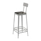 Nordic Style Barstool Indoor Metal 4 Legs Bar Stool for Coffee Shop Silver 1 Piece Bar Stool(30"H) Clearhalo 'Bar Furniture' 'Bar Stools' 'bar_stools' 'furn' 'furn_bar_stools' 'furniture_bar_stools' 'Kitchen & Dining Furniture' 'kitchen&dining_furn' 'kitchen' 'kitchen_furn' Furniture' 4290331