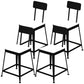 Nordic Style Barstool Indoor Metal 4 Legs Bar Stool for Coffee Shop Black 4 Piece Set Short Stool(18"H) Clearhalo 'Bar Furniture' 'Bar Stools' 'bar_stools' 'furn' 'furn_bar_stools' 'furniture_bar_stools' 'Kitchen & Dining Furniture' 'kitchen&dining_furn' 'kitchen' 'kitchen_furn' Furniture' 4290333