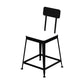 Nordic Style Barstool Indoor Metal 4 Legs Bar Stool for Coffee Shop Black 1 Piece Short Stool(18"H) Clearhalo 'Bar Furniture' 'Bar Stools' 'bar_stools' 'furn' 'furn_bar_stools' 'furniture_bar_stools' 'Kitchen & Dining Furniture' 'kitchen&dining_furn' 'kitchen' 'kitchen_furn' Furniture' 4290334