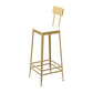 Nordic Style Barstool Indoor Metal 4 Legs Bar Stool for Coffee Shop Gold 1 Piece Bar Stool(30"H) Clearhalo 'Bar Furniture' 'Bar Stools' 'bar_stools' 'furn' 'furn_bar_stools' 'furniture_bar_stools' 'Kitchen & Dining Furniture' 'kitchen&dining_furn' 'kitchen' 'kitchen_furn' Furniture' 4290337
