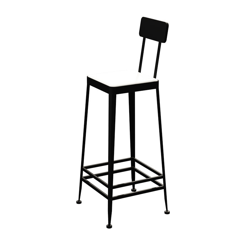 Nordic Style Barstool Indoor Metal 4 Legs Bar Stool for Coffee Shop Black 1 Piece Bar Stool(30"H) Clearhalo 'Bar Furniture' 'Bar Stools' 'bar_stools' 'furn' 'furn_bar_stools' 'furniture_bar_stools' 'Kitchen & Dining Furniture' 'kitchen&dining_furn' 'kitchen' 'kitchen_furn' Furniture' 4290340