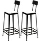 Nordic Style Barstool Indoor Metal 4 Legs Bar Stool for Coffee Shop Black 2 Piece Set Bar Stool(30"H) Clearhalo 'Bar Furniture' 'Bar Stools' 'bar_stools' 'furn' 'furn_bar_stools' 'furniture_bar_stools' 'Kitchen & Dining Furniture' 'kitchen&dining_furn' 'kitchen' 'kitchen_furn' Furniture' 4290341