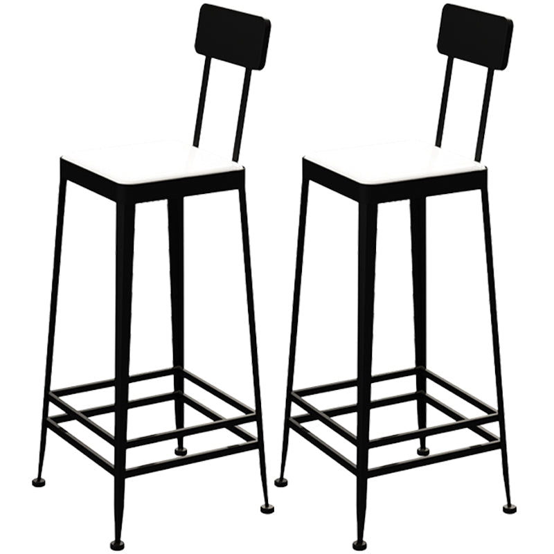 Nordic Style Barstool Indoor Metal 4 Legs Bar Stool for Coffee Shop Black 2 Piece Set Bar Stool(30"H) Clearhalo 'Bar Furniture' 'Bar Stools' 'bar_stools' 'furn' 'furn_bar_stools' 'furniture_bar_stools' 'Kitchen & Dining Furniture' 'kitchen&dining_furn' 'kitchen' 'kitchen_furn' Furniture' 4290341