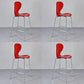 28-inch Height Barstool Modern Indoor Transparent Plastic Bar Stool Red 4 Piece Set Clearhalo 'Bar Furniture' 'Bar Stools' 'bar_stools' 'furn' 'furn_bar_stools' 'furniture_bar_stools' 'Kitchen & Dining Furniture' 'kitchen&dining_furn' 'kitchen' 'kitchen_furn' Furniture' 4290345