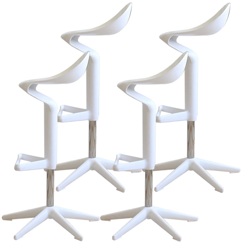 Indoor Modern Plastic Barstool Rotating Lifting Colorful Bar Stool White 4 Piece Set Clearhalo 'Bar Furniture' 'Bar Stools' 'bar_stools' 'furn' 'furn_bar_stools' 'furniture_bar_stools' 'Kitchen & Dining Furniture' 'kitchen&dining_furn' 'kitchen' 'kitchen_furn' Furniture' 4290372