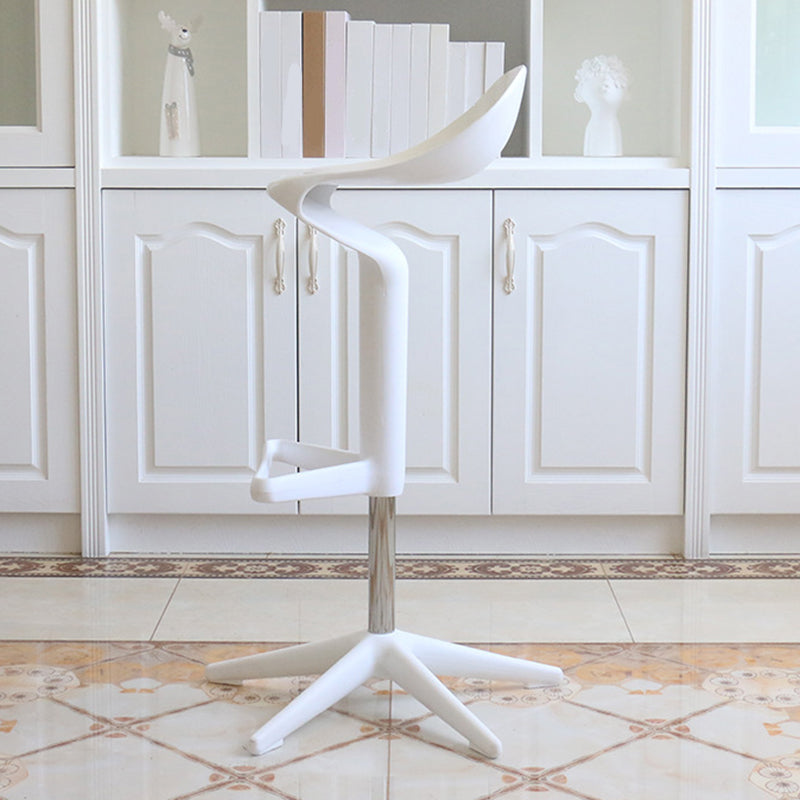 Indoor Modern Plastic Barstool Rotating Lifting Colorful Bar Stool White 1 Piece Clearhalo 'Bar Furniture' 'Bar Stools' 'bar_stools' 'furn' 'furn_bar_stools' 'furniture_bar_stools' 'Kitchen & Dining Furniture' 'kitchen&dining_furn' 'kitchen' 'kitchen_furn' Furniture' 4290373