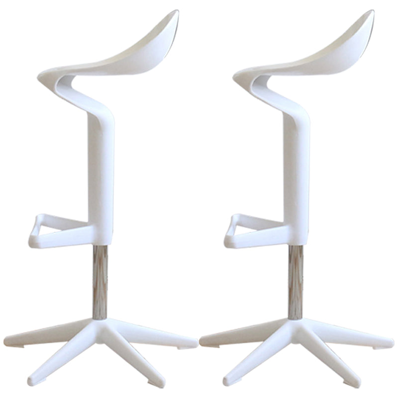 Indoor Modern Plastic Barstool Rotating Lifting Colorful Bar Stool White 2 Piece Set Clearhalo 'Bar Furniture' 'Bar Stools' 'bar_stools' 'furn' 'furn_bar_stools' 'furniture_bar_stools' 'Kitchen & Dining Furniture' 'kitchen&dining_furn' 'kitchen' 'kitchen_furn' Furniture' 4290375