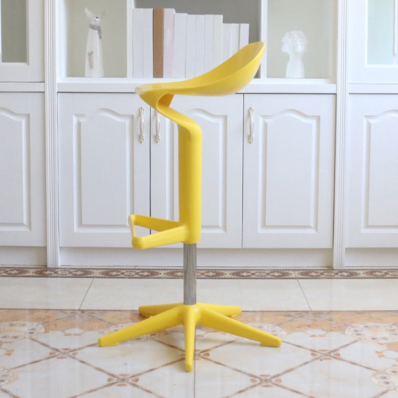 Indoor Modern Plastic Barstool Rotating Lifting Colorful Bar Stool Yellow 1 Piece Clearhalo 'Bar Furniture' 'Bar Stools' 'bar_stools' 'furn' 'furn_bar_stools' 'furniture_bar_stools' 'Kitchen & Dining Furniture' 'kitchen&dining_furn' 'kitchen' 'kitchen_furn' Furniture' 4290380