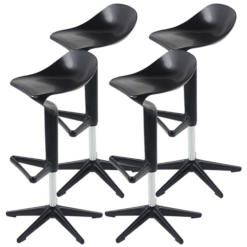 Indoor Modern Plastic Barstool Rotating Lifting Colorful Bar Stool Black 4 Piece Set Clearhalo 'Bar Furniture' 'Bar Stools' 'bar_stools' 'furn' 'furn_bar_stools' 'furniture_bar_stools' 'Kitchen & Dining Furniture' 'kitchen&dining_furn' 'kitchen' 'kitchen_furn' Furniture' 4290383