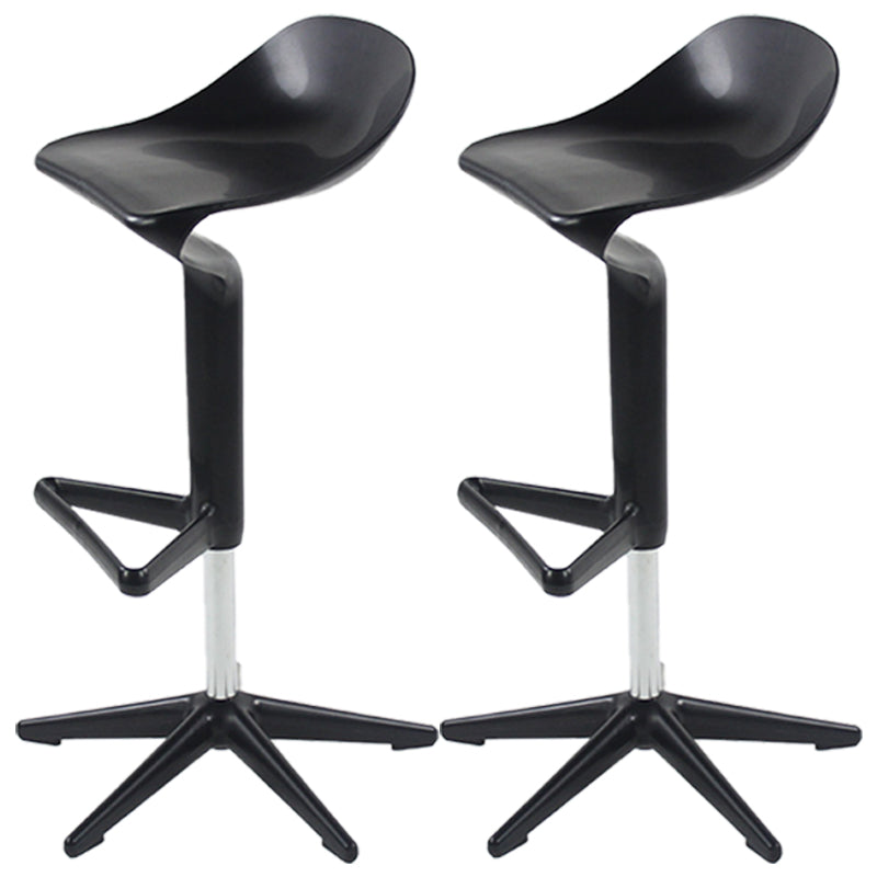 Indoor Modern Plastic Barstool Rotating Lifting Colorful Bar Stool Black 2 Piece Set Clearhalo 'Bar Furniture' 'Bar Stools' 'bar_stools' 'furn' 'furn_bar_stools' 'furniture_bar_stools' 'Kitchen & Dining Furniture' 'kitchen&dining_furn' 'kitchen' 'kitchen_furn' Furniture' 4290386