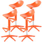 Indoor Modern Plastic Barstool Rotating Lifting Colorful Bar Stool Orange 4 Piece Set Clearhalo 'Bar Furniture' 'Bar Stools' 'bar_stools' 'furn' 'furn_bar_stools' 'furniture_bar_stools' 'Kitchen & Dining Furniture' 'kitchen&dining_furn' 'kitchen' 'kitchen_furn' Furniture' 4290387