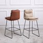 Modern Backrest Armless Counter Stool Steel Cafe Bar Stool with Leather Cushion Clearhalo 'Bar Furniture' 'Bar Stools' 'bar_stools' 'furn' 'furn_bar_stools' 'furniture_bar_stools' 'Kitchen & Dining Furniture' 'kitchen&dining_furn' 'kitchen' 'kitchen_furn' Furniture' 4290394