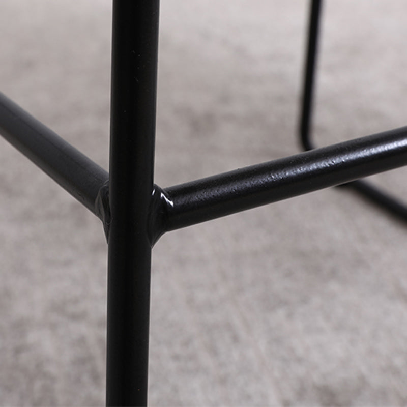 Modern Backrest Armless Counter Stool Steel Cafe Bar Stool with Leather Cushion Clearhalo 'Bar Furniture' 'Bar Stools' 'bar_stools' 'furn' 'furn_bar_stools' 'furniture_bar_stools' 'Kitchen & Dining Furniture' 'kitchen&dining_furn' 'kitchen' 'kitchen_furn' Furniture' 4290403