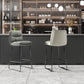 Modern Backrest Armless Counter Stool Steel Cafe Bar Stool with Leather Cushion Clearhalo 'Bar Furniture' 'Bar Stools' 'bar_stools' 'furn' 'furn_bar_stools' 'furniture_bar_stools' 'Kitchen & Dining Furniture' 'kitchen&dining_furn' 'kitchen' 'kitchen_furn' Furniture' 4290411