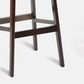 Scandinavian Wood Brown Counter Stools Round Seat Bar Stools with Footrest Clearhalo 'Bar Furniture' 'Bar Stools' 'bar_stools' 'furn' 'furn_bar_stools' 'furniture_bar_stools' 'Kitchen & Dining Furniture' 'kitchen&dining_furn' 'kitchen' 'kitchen_furn' Furniture' 4290431